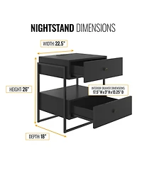 Boyd Sleep Pesaro Nightstand with Usb and Plug