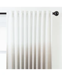 Chanasya Premium 2-Panel Gradient Ombre Faux Belgian Flax Semi Sheer Curtains