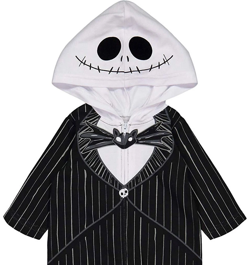 Nightmare Before Christmas Boys Disney Jack Skellington Zip Up Coverall Newborn to