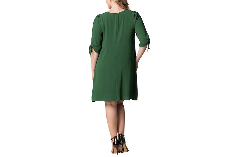 Kiyonna Plus Manhattan Shift Dress with Tie Sleeves