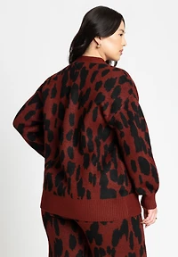Eloquii Women's Printed Longline Cardigan