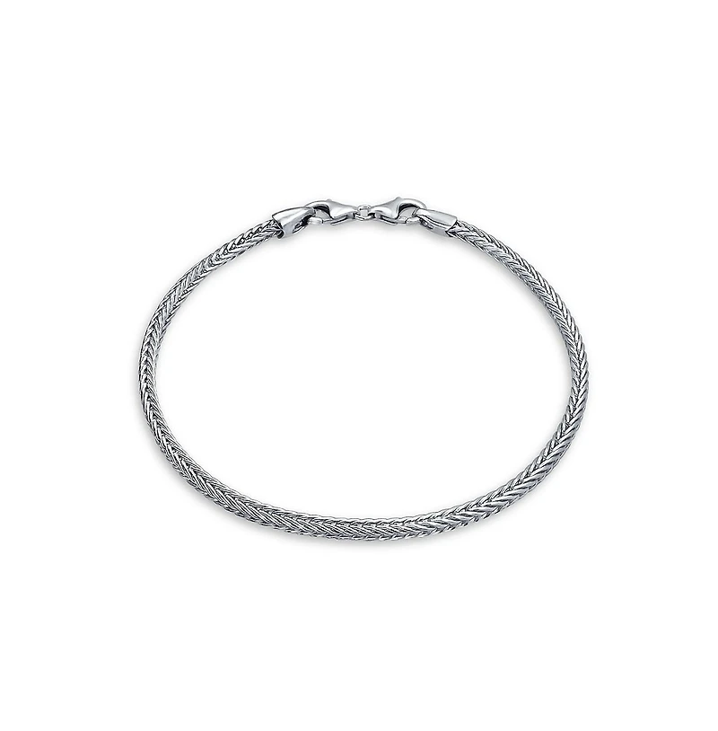 Bling Jewelry Stackable Sterling Silver Snake Bracelet with Lobster Claw Clasp