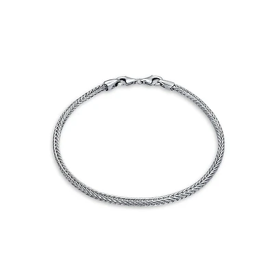 Bling Jewelry Stackable Sterling Silver Snake Bracelet with Lobster Claw Clasp