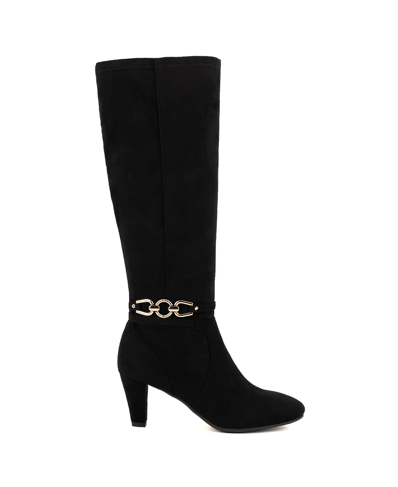 Jones New York Women's Helio Ankle Ornament Knee High Dress Boots