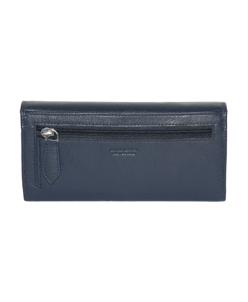 Club Rochelier Ladies Leather Clutch Wallet with Checkbook and Gusset