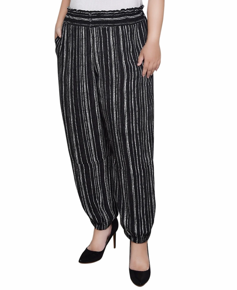 Ny Collection Plus Smock-Waist Pants