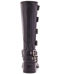 Steve Madden Women's Rocky Knee-High Buckled Moto Boots