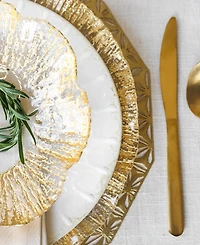 Rufolo Glass Gold Small Shallow Bowl