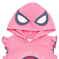 Spider-Man Toddler Girls Spiderman Spidey and His Amazing Friends Cosplay Tank Top Dolphin Active French Terry Shorts Outfit Set