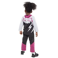 Spider-Man Toddler Girls Marvel Spider-Gwen Ghost Spider Zip Up Cosplay Coverall Newborn to