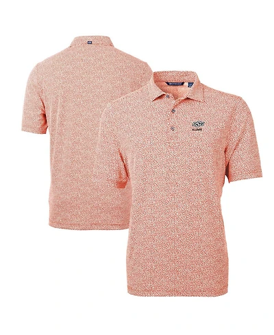 Cutter & Buck Men's Oklahoma State Cowboys Alumni Logo DryTec Virtue Eco Pique Botanical Print Polo