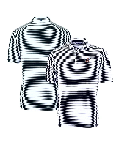 Cutter & Buck Men's Auburn Tigers Throwback Logo Virtue Eco Pique Stripe Polo