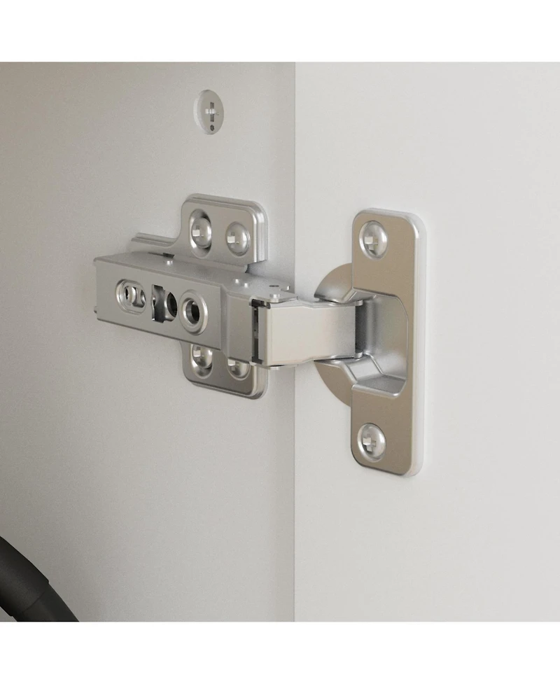 Famapy White Wooden Accent Bookcase, Sideboard, with Adjustable Shelves