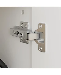 Famapy White Wooden Accent Bookcase, Sideboard, with Adjustable Shelves