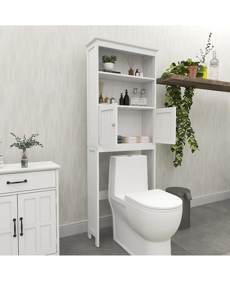 2-Tier Over-the-Toilet Rack – Space-Saving Bathroom Storage Shelf for Extra Organization