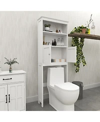 2-Tier Over-the-Toilet Rack – Space-Saving Bathroom Storage Shelf for Extra Organization