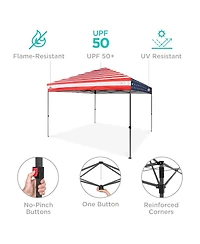 Best Choice Products 8x8ft Easy Setup Pop Up Canopy w/ 1-Button Setup, Wheeled Case