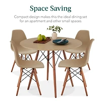 Best Choice Products 5-Piece Compact Mid-Century Modern Dining Set w/ 4 Chairs
