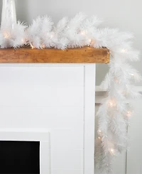 Northlight 9' x 14" Pre-Lit Alaskan Pine Artificial Christmas Garland Warm Led Lights