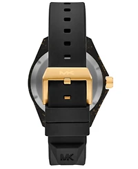 Michael Kors Men's Limited-Edition Maritime Three-Hand Black Silicone Watch 45mm