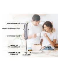 Milk Frother Whisk Handheld Electric Foam Maker with Batteries Included