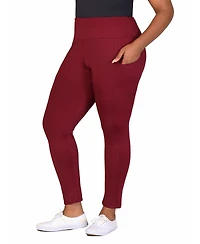 24seven Comfort Apparel Plus Ankle Leggings with Side Pocket