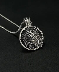 Rhona Sutton Silver Jesus Stainless Steel Pendant Necklace