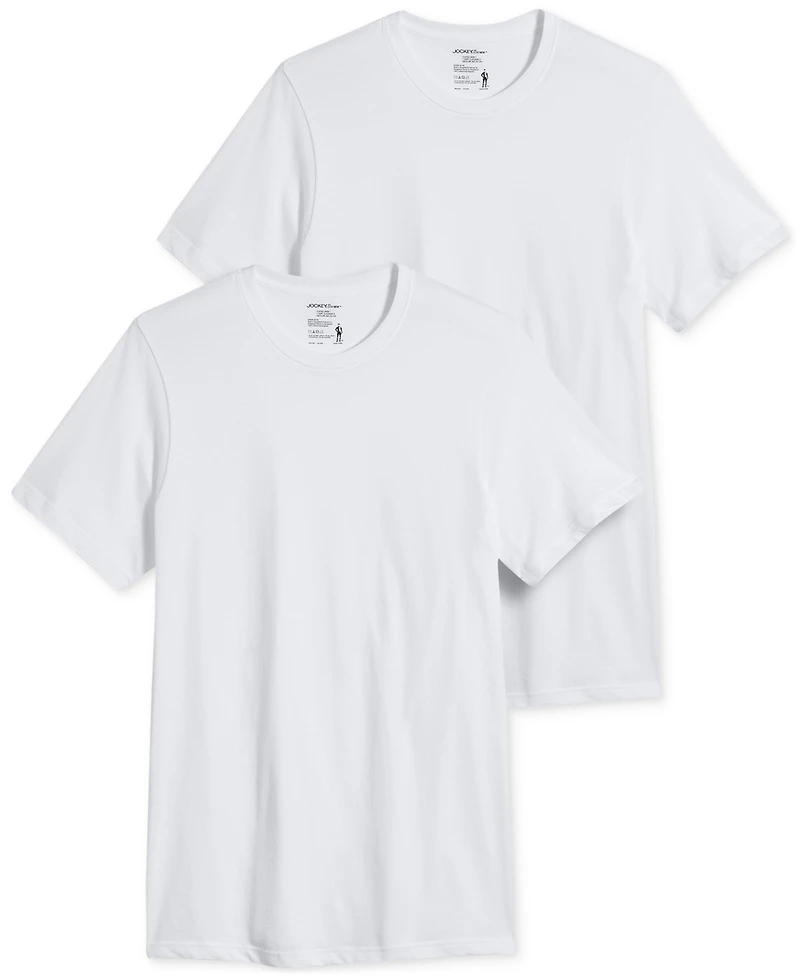 Men's Big and Tall Classic Crew Neck Undershirts, Pack of 2