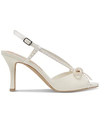 Dolce Vita Women's Lonny Pearl Peep-Toe Bow Dress Sandals