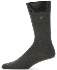 Perry Ellis Portfolio Men's Portfolio Flat Knit Logo Dress Socks