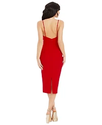 Dress the Population Women's Nikki Cowlneck Low-Back Dress