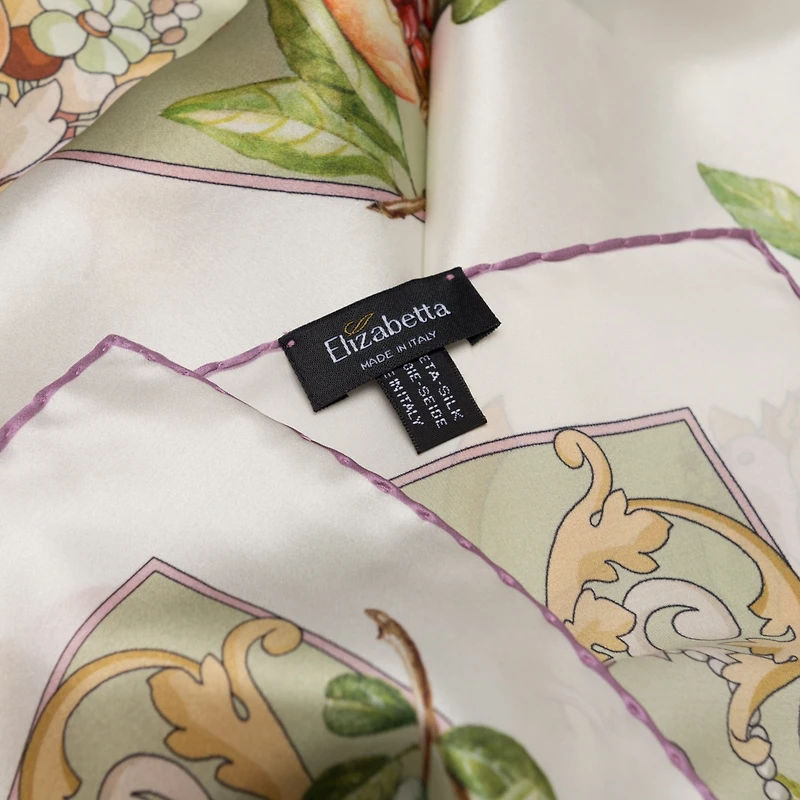 Melograno - Hand Rolled Silk Foulard for Women