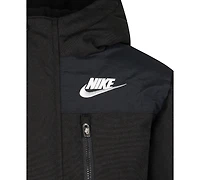 Nike Little Boys Outdoor Woven Hooded Colorblocked Jacket