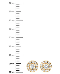 Diamond Round Halo Stud Earrings (1/2 ct. t.w.) 14k White Gold or