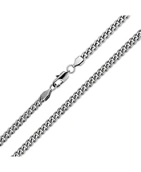 Bling Jewelry Heavy Duty Biker Jewelry Solid 8MM Curb Miami Cuban Link Chain Necklace Stainless Steel