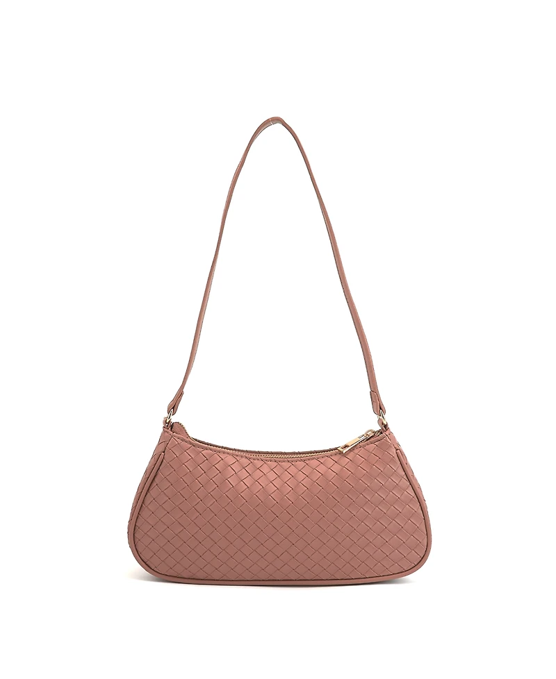Like Dreams Ash Heart Tassel Woven Shoulder Bag