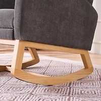 Streamdale Plush Rocking Lounge Chair with Side Pocket for Relaxation and Support