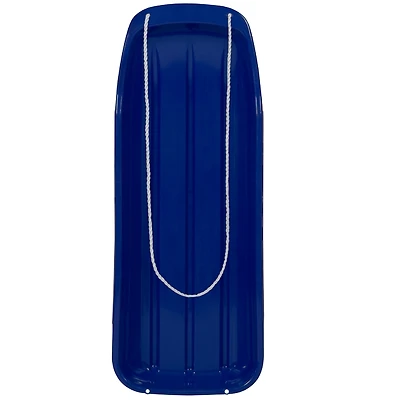 Best Choice Products 48in Kids Outdoor Plastic Sport Toboggan Winter Snow Sled Board Toy w/ Pull Rope