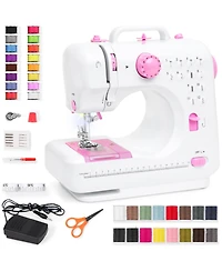 Best Choice Products 6V Portable Sewing Machine, 42-Piece Beginners Kit w/ 12 Stitch Patterns