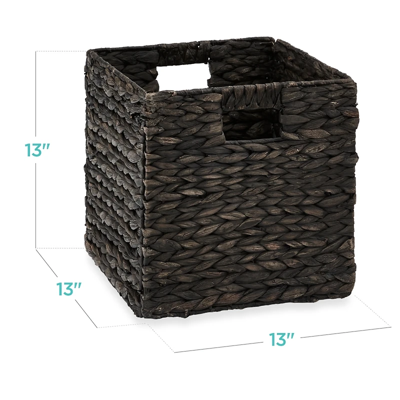 Best Choice Products 13x13in Hyacinth Storage Baskets, Set of 5 Multipurpose Collapsible Organizers