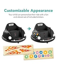 Best Choice Products 6V Kids Ride On Bumper Car Toy w/ Remote Control, Harness, Lights, 360 Degree Spin