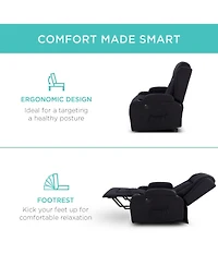 Best Choice Products Electric Power Lift Linen Recliner Massage Chair Furniture w/ Usb Port, Heat, Cupholders