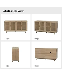 Hulala Home Byblis Rattan Tv Stand for TVs up to 65"