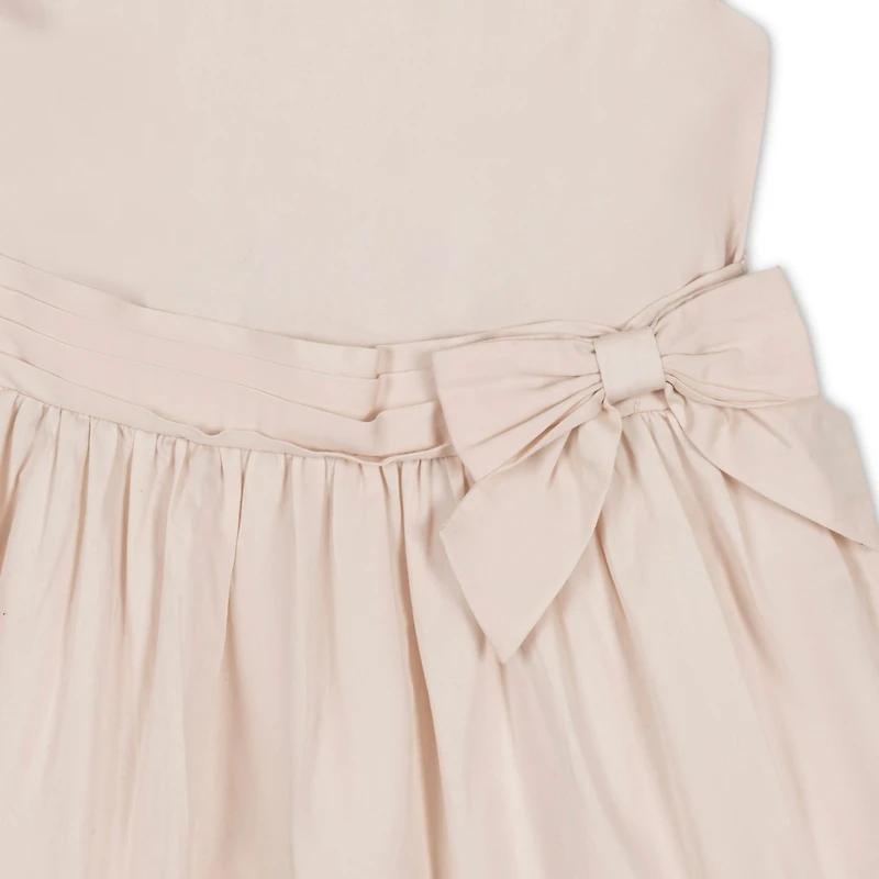 Hope & Henry Baby Girls Flutter Sleeve Tiered Sateen Party Dress