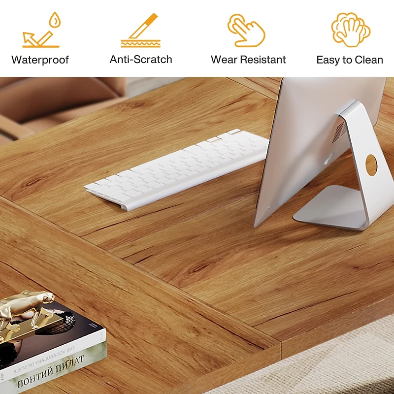 Tribesigns Modern Executive Desk, 70.9" Large Office Computer Desk, Conference Table Meeting Room Table, Simple Workstation Business Furniture, B