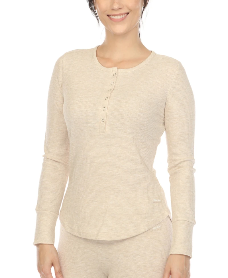 White Mark Women's Waffle Pajama Set