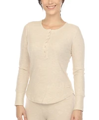 White Mark Women's Waffle Pajama Set