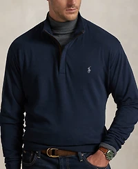 Polo Ralph Lauren Men's Big & Tall Luxury Jersey Quarter-Zip Pullover