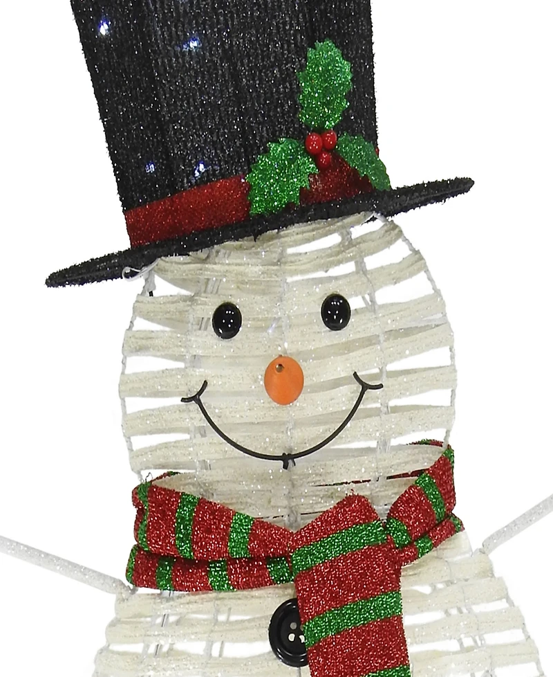 Puleo 48" Outdoor Pre-Lit Snowman with Led Lights