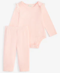 Baby Girls Tiny Dancer Ruffled Bodysuit & Pants, 2 Piece Set, Exclusively at Macy's